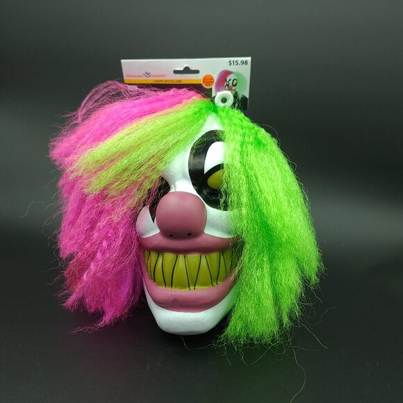 Creepy Clown Halloween Mask One Size Fits Most, LED , Cosplay, Dress Up, New - Picture 1 of 6